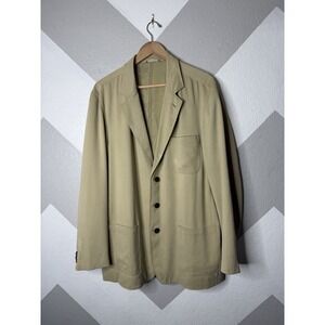 Tommy Bahama Men's Tan Silk Blazer Jacket L 100% Silk Coat